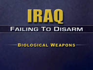 slide 19 introductory slide to Iraq: failure to disarm -- biological weapons